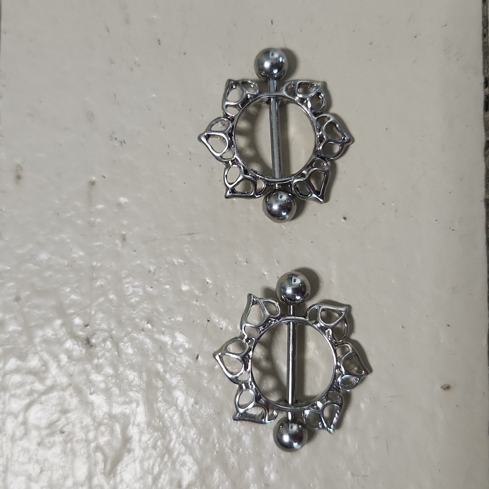 Sunflower Nipple Rings